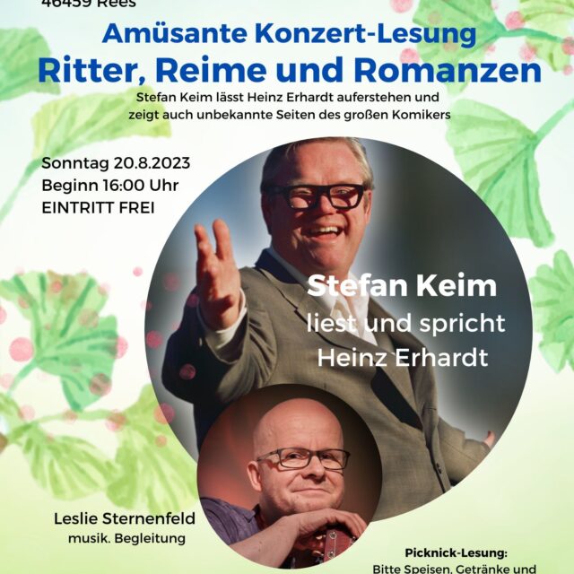 Ritter, Reime und Romanzen: Ein Heinz Erhardt-Nachmittag mit Stefan Keim am 20.08.2023